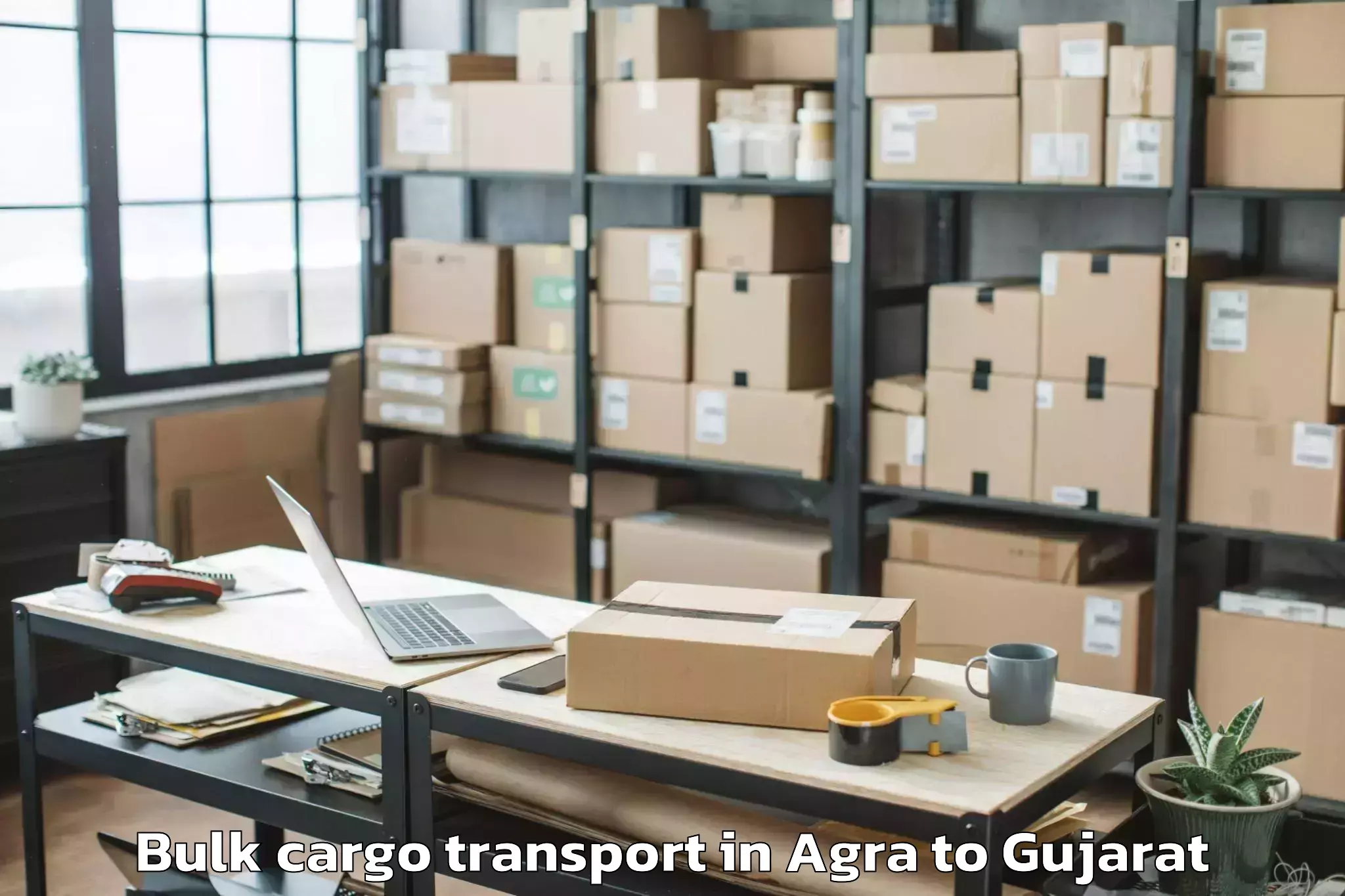 Hassle-Free Agra to Dhrangadhra Bulk Cargo Transport